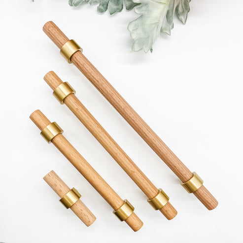 Beech Timber With Brass Handle