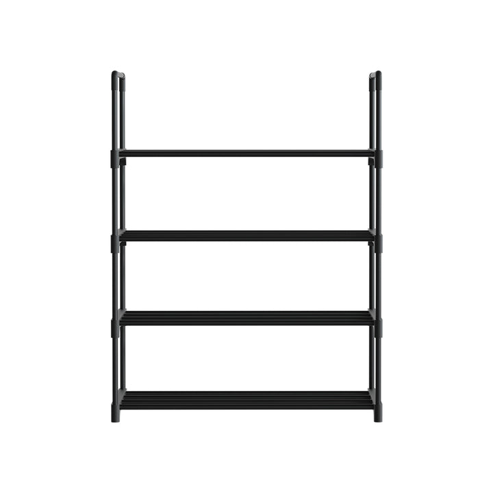 Artiss Shoe Rack Cabinet Stackable 4-tier 12 Pairs Black