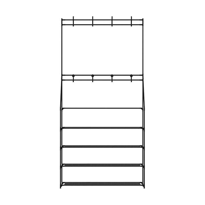 Artiss Shoe Rack Hall Tree 16 Pairs Black