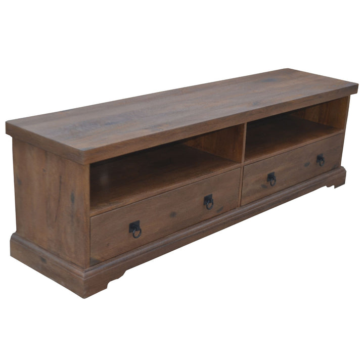 Florence ETU Entertainment TV Unit 180cm 2 Drawer Solid Mango Timber Wood
