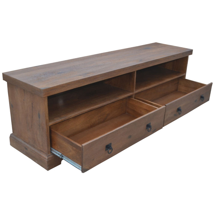 Florence ETU Entertainment TV Unit 180cm 2 Drawer Solid Mango Timber Wood