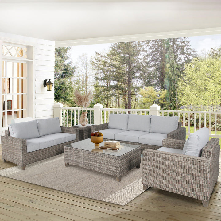 Sophy 3+1+1 Seater Wicker Rattan Outdoor Sofa Set