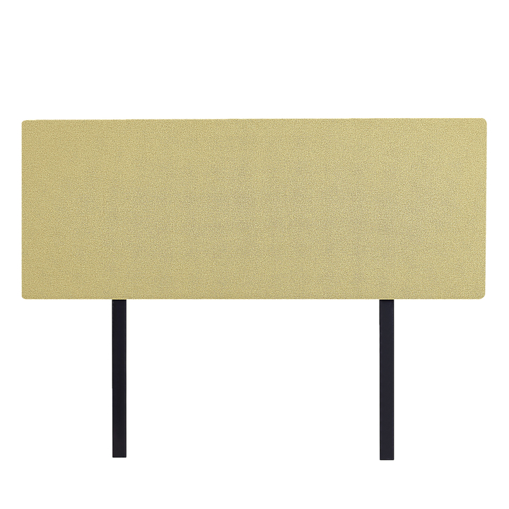 Linen Fabric Queen Bed Deluxe Headboard Bedhead - Sulfur Yellow