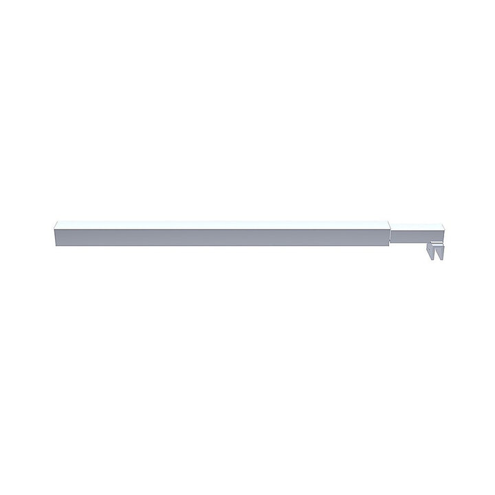 90x210cm Single Shower Glass Screen with Chrome Wall Channel & Square Pole
