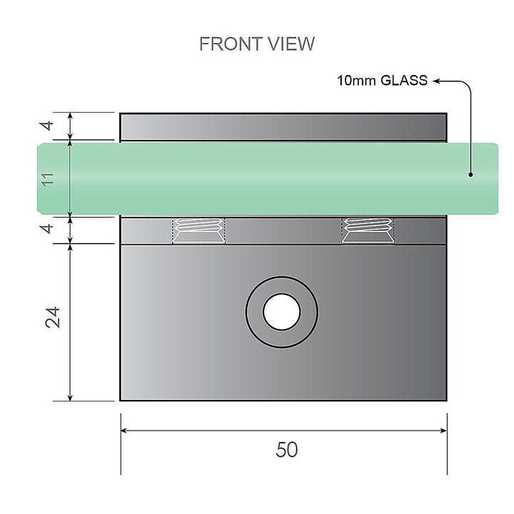 90x80cm Corner Frameless Shower Screen with Chrome Brackets and SS Hinges, Round Handle