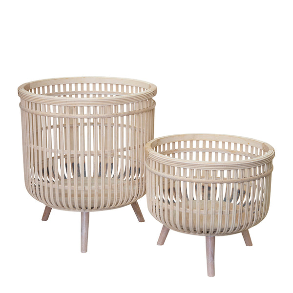 2 Piece Shay Footed Planter Set - Sweet Pea Interiors