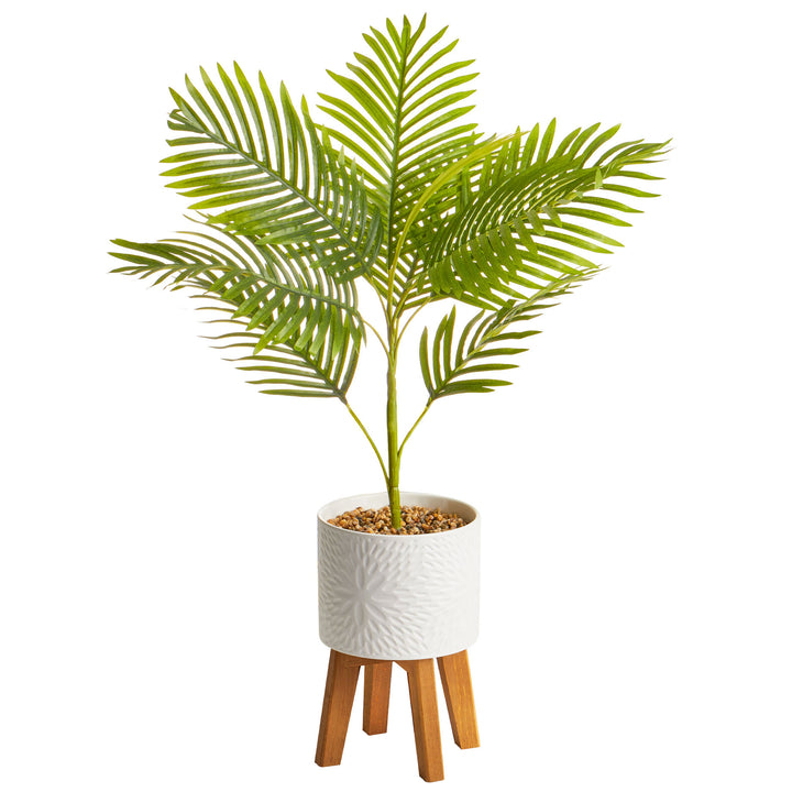 86cm Faux Palm Tree in Ceramic Pot with Stand - Sweet Pea Interiors