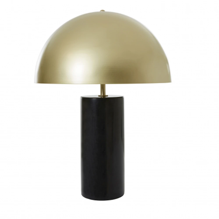 August Marble Table Lamp With Gold Shade - Sweet Pea Interiors