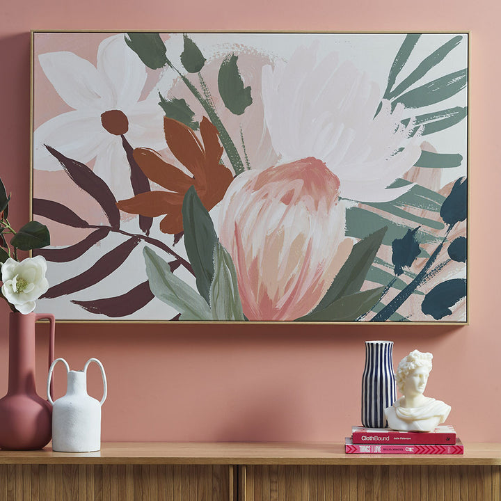 Australian Native Blooms Framed Canvas Wall Art - Sweet Pea Interiors