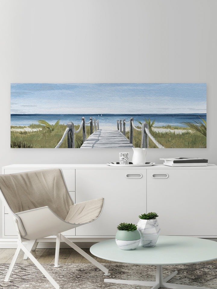 Marmont HIll Beach Walkway Stretched Canvas Wall Art - Sweet Pea Interiors