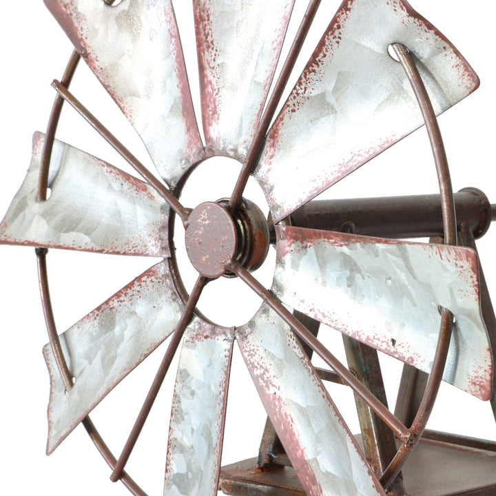 Galvanised Windmill Metal Ornament - Sweet Pea Interiors