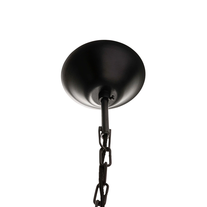 Yumi Black Suede Leather Chandelier - Sweet Pea Interiors